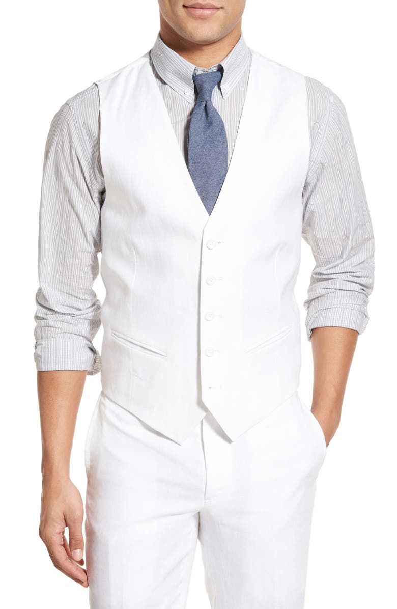 NORDSTROM MEN'S SHOP Linen Vest, Main, color,