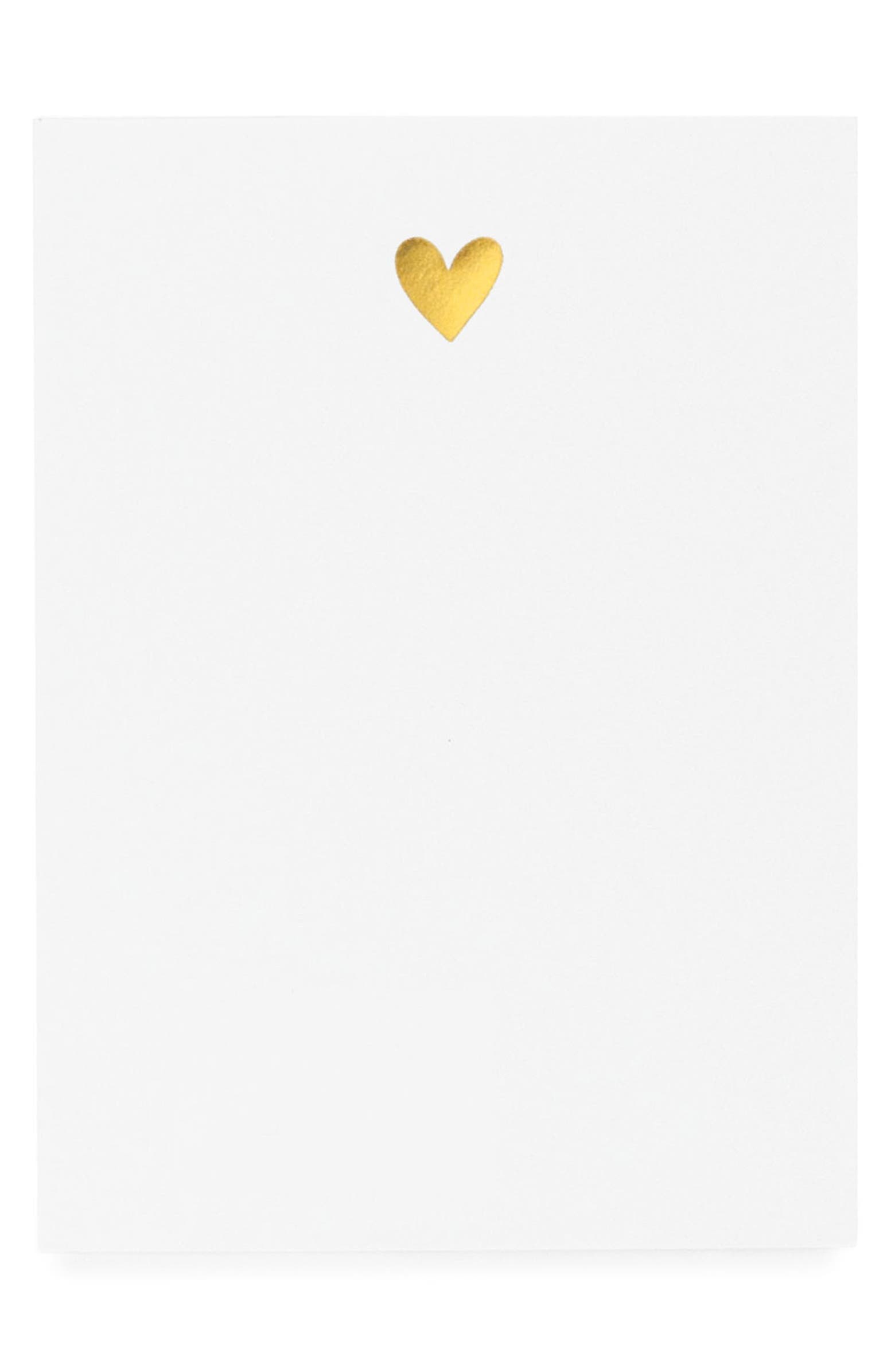 Sugar Paper Gold Foil Heart Mini Notepad | Nordstrom