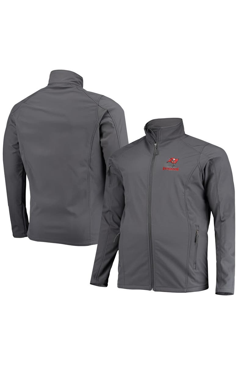 DUNBROOKE Men's Dunbrooke Pewter Tampa Bay Buccaneers Big & Tall Sonoma Softshell Full-Zip Jacket, Main, color, Pewter