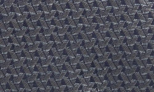 Canali Neat Silk Tie In Gray