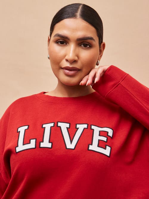 Live Unlimited Oversized Sweatshirt In Red