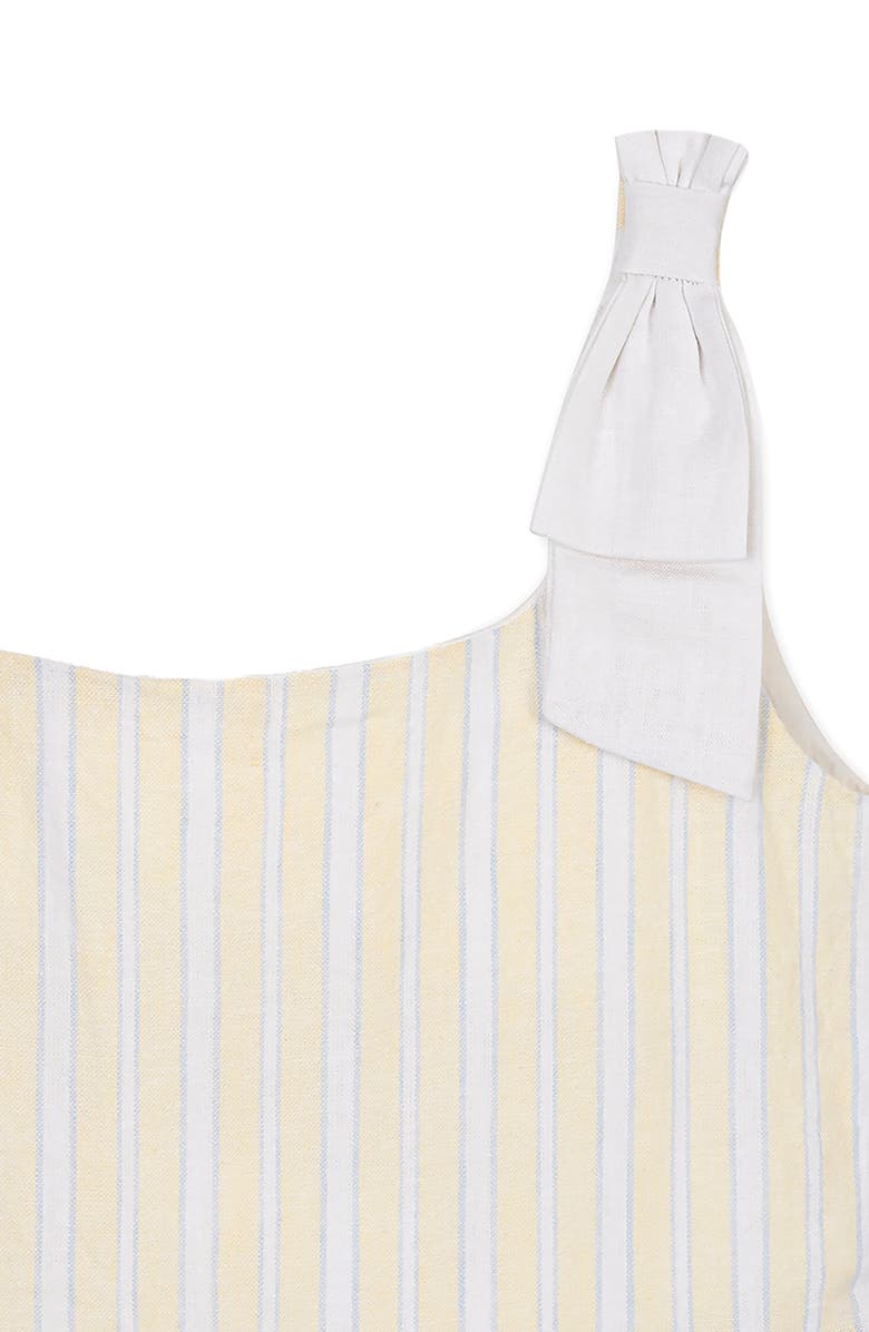 Hope & Henry Kids' Linen Bow Shoulder Dress, Alternate, color, Sunlit Stripe