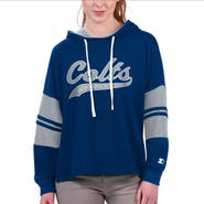 STARTER Women's Starter Royal Indianapolis Colts Bump And Run Long Sleeve Hoodie T-Shirt