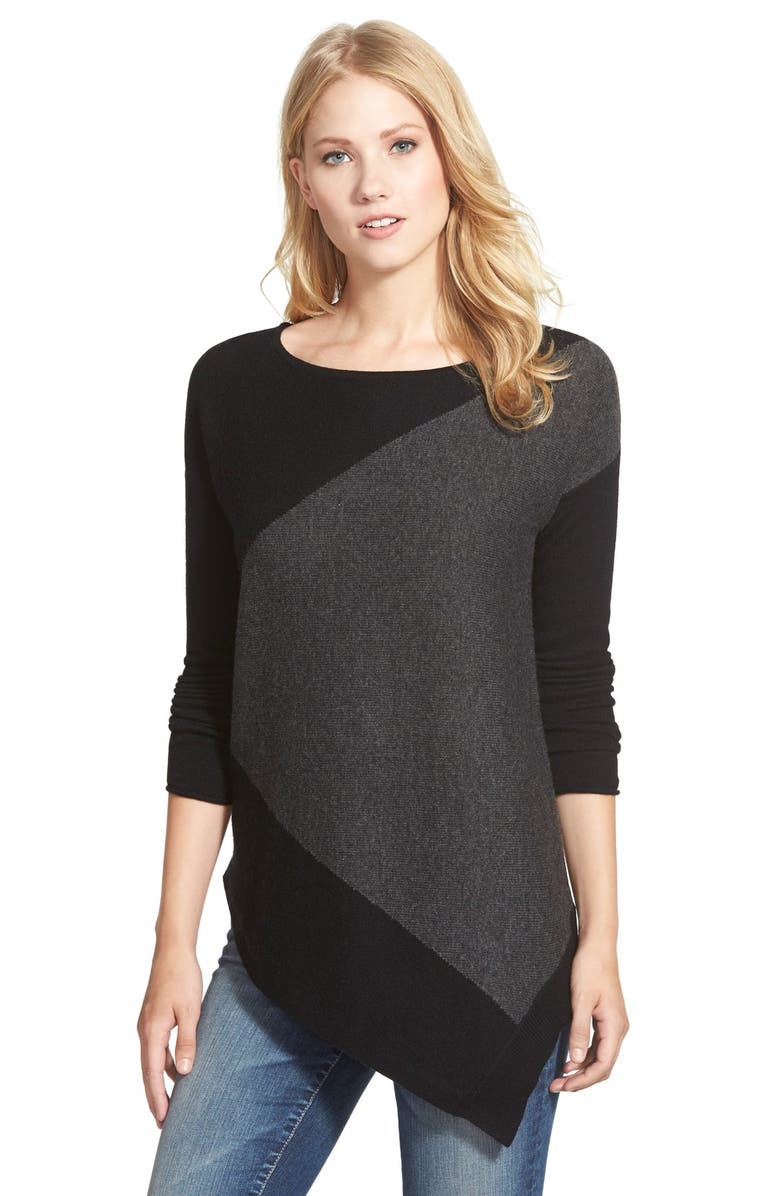 Halogen<sup>®</sup> Asymmetrical Wool & Cashmere Sweater, Main, color, 