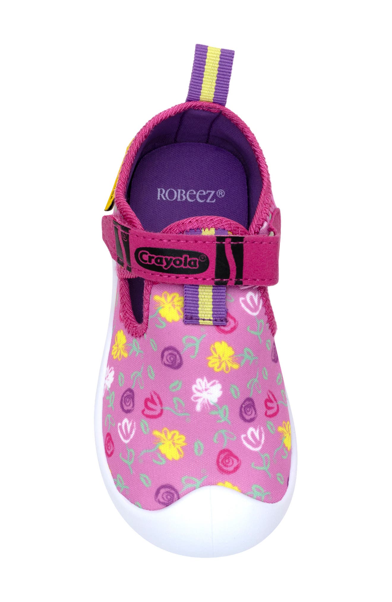 Robeez<sup>®</sup> Kids' Flower Doodles Sandal, Alternate, color, Pink