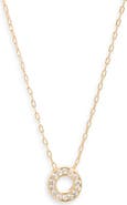Nordstrom Pavé Cubic Zirconia Initial Necklace