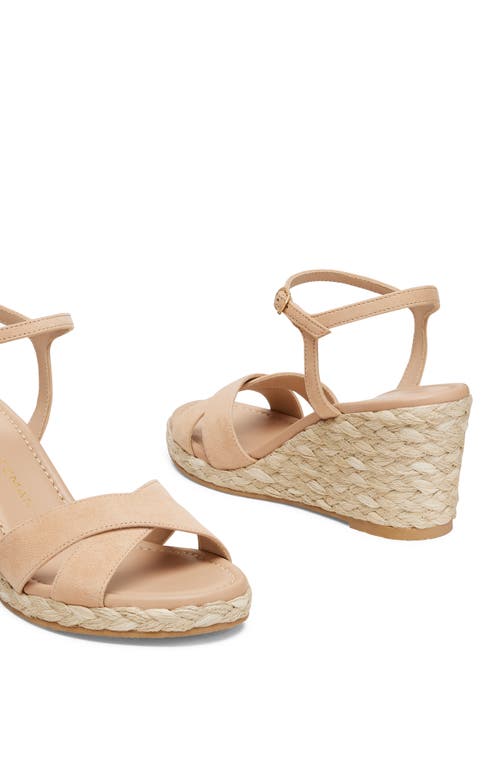 Shop Stuart Weitzman Dayna Espadrille Wedge Sandal In Adobe Suede