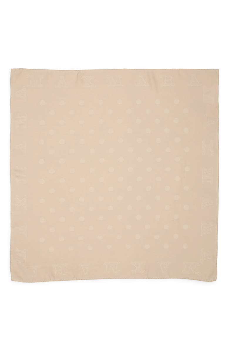 Max Mara Saveria Polka Dot Jacquard Silk Scarf, Main, color, 