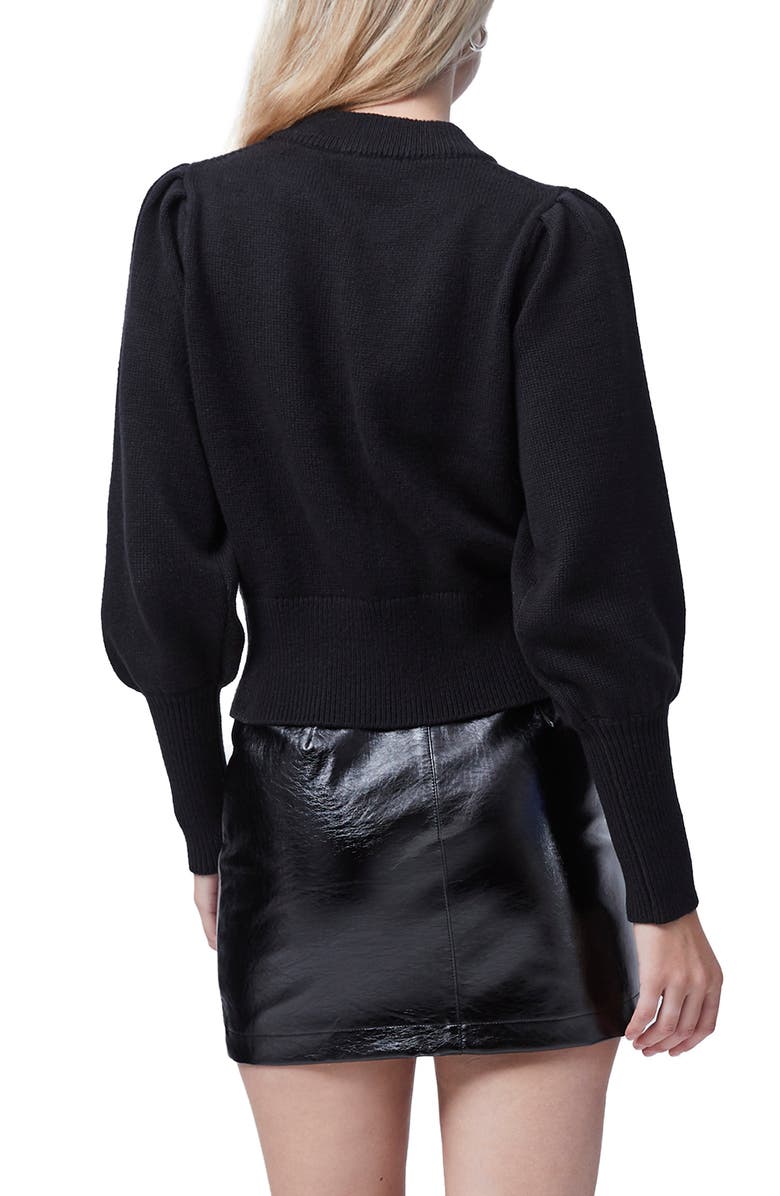 French Connection Puff Sleeve Crop Sweater, Alternate, color,