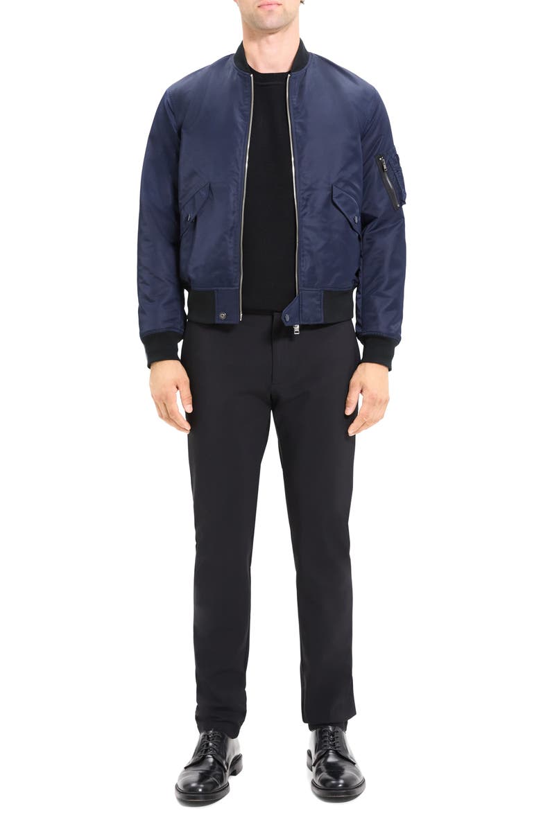 Theory Slim Fit Flight Bomber Jacket, Alternate, color, 