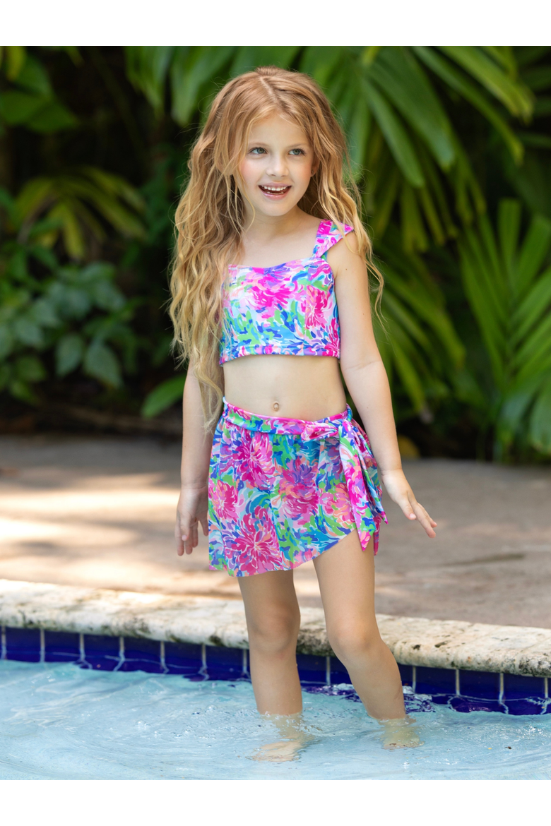 Tropical Bloom Two-Piece Swimsuit, Alternate, color, Pink