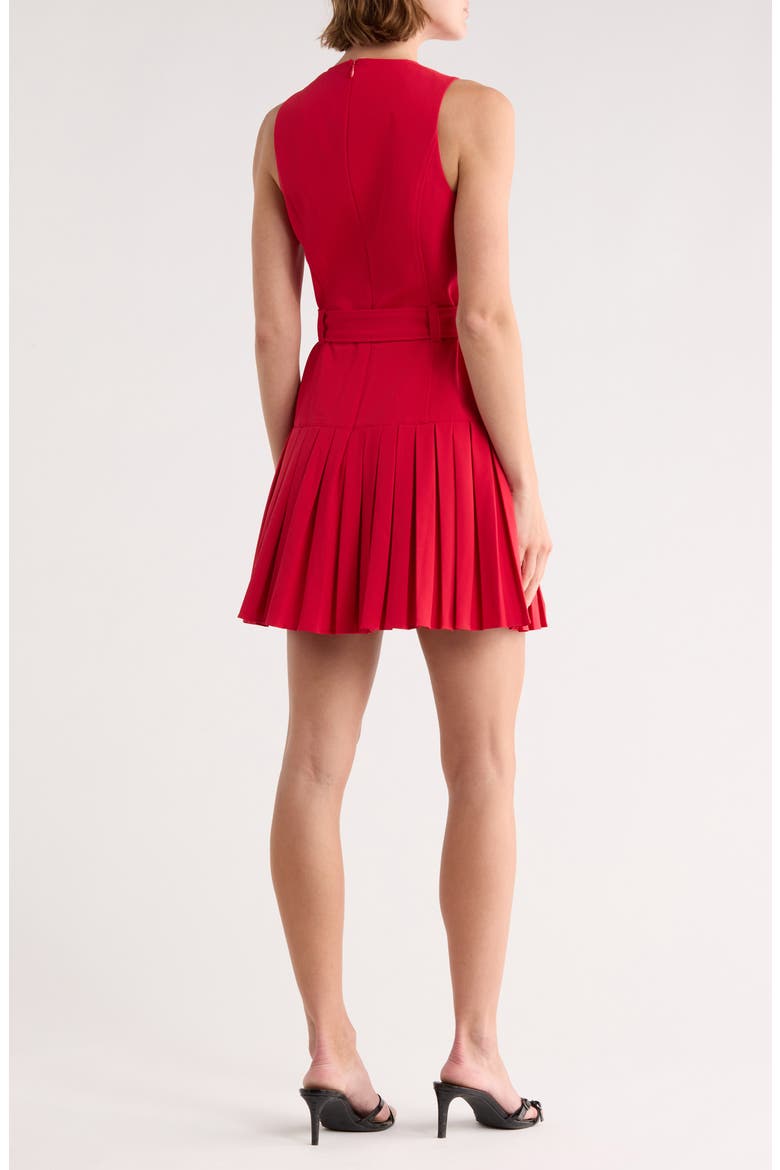 Charolette Sleeveless Belted Minidress, Alternate, color, TANGO RED