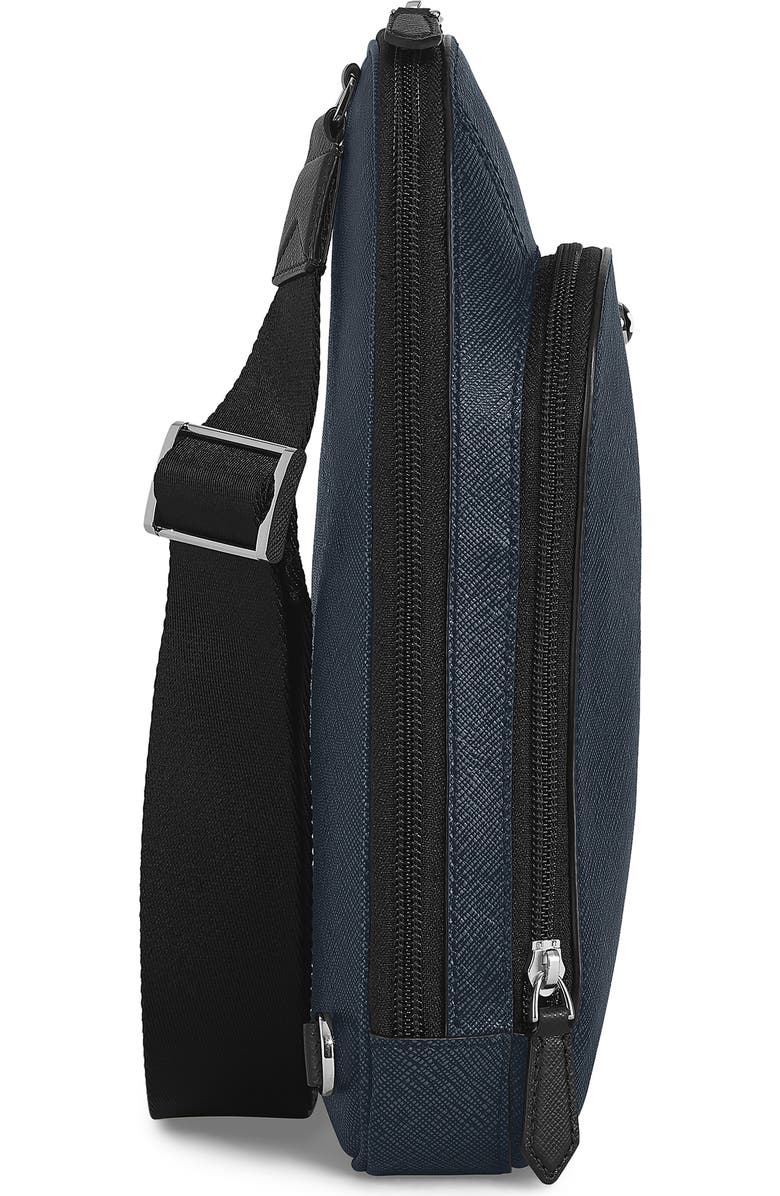 Montblanc Sartorial Convertible Leather Sling Bag, Alternate, color, Tweed Blue