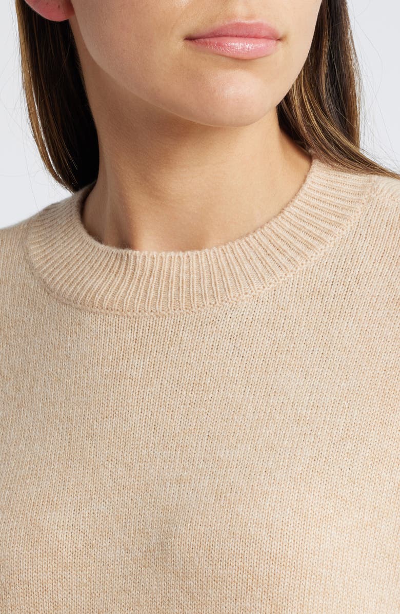 PAIGE Nepheli Crewneck Sweater, Alternate, color, Camel Brown