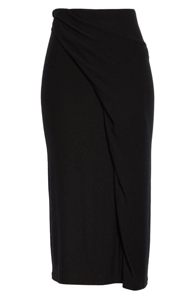 Vince Twist Drape Midi Skirt, Alternate, color, 