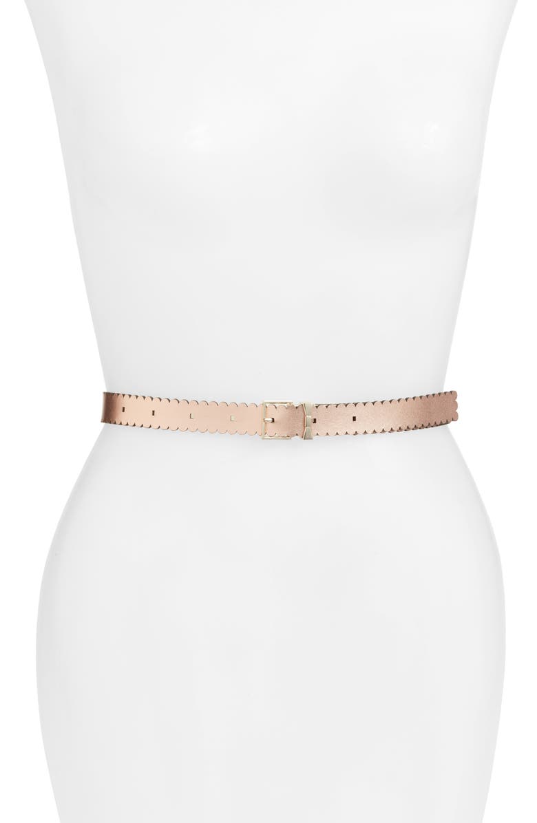 Kate Spade New York reversible scalloped belt, Main, color,