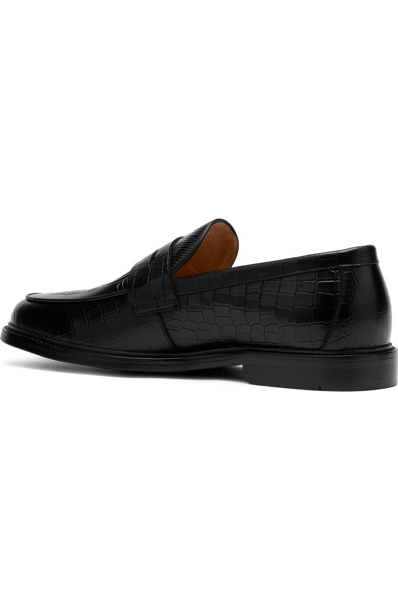 MARC NOLAN Calum Embossed Penny Loafer, Alternate, color, Black Bull