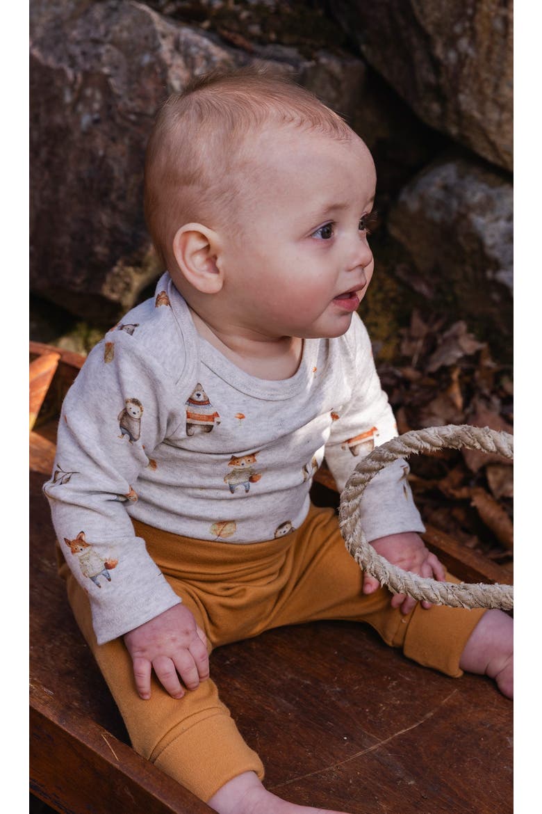 Organic Cotton Foldover Waist Adjustable Cuff Evolutive Pants, Alternate, color, Brown Cinnamon