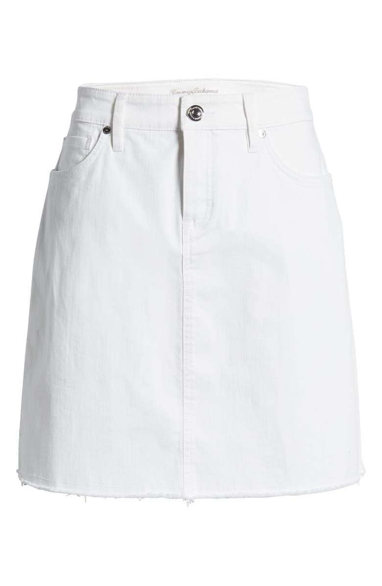 Tommy Bahama Ella Twill High Waist Denim Miniskirt, Alternate, color, White