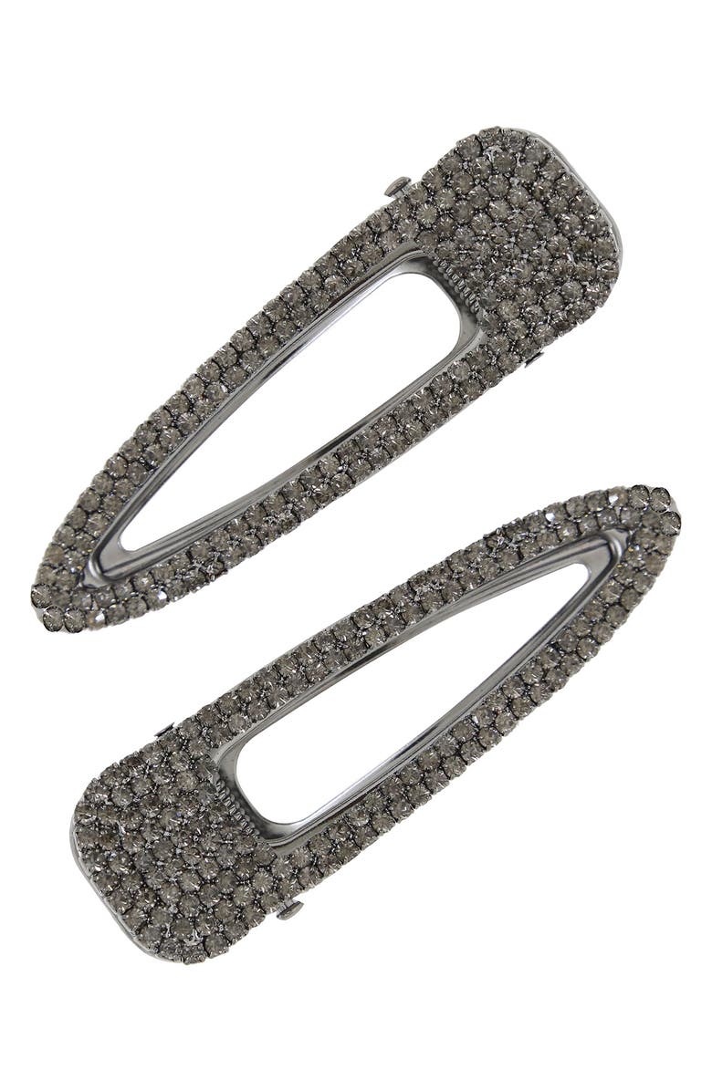 Ettika Set of 2 Crystal Hair Clips, Main, color,