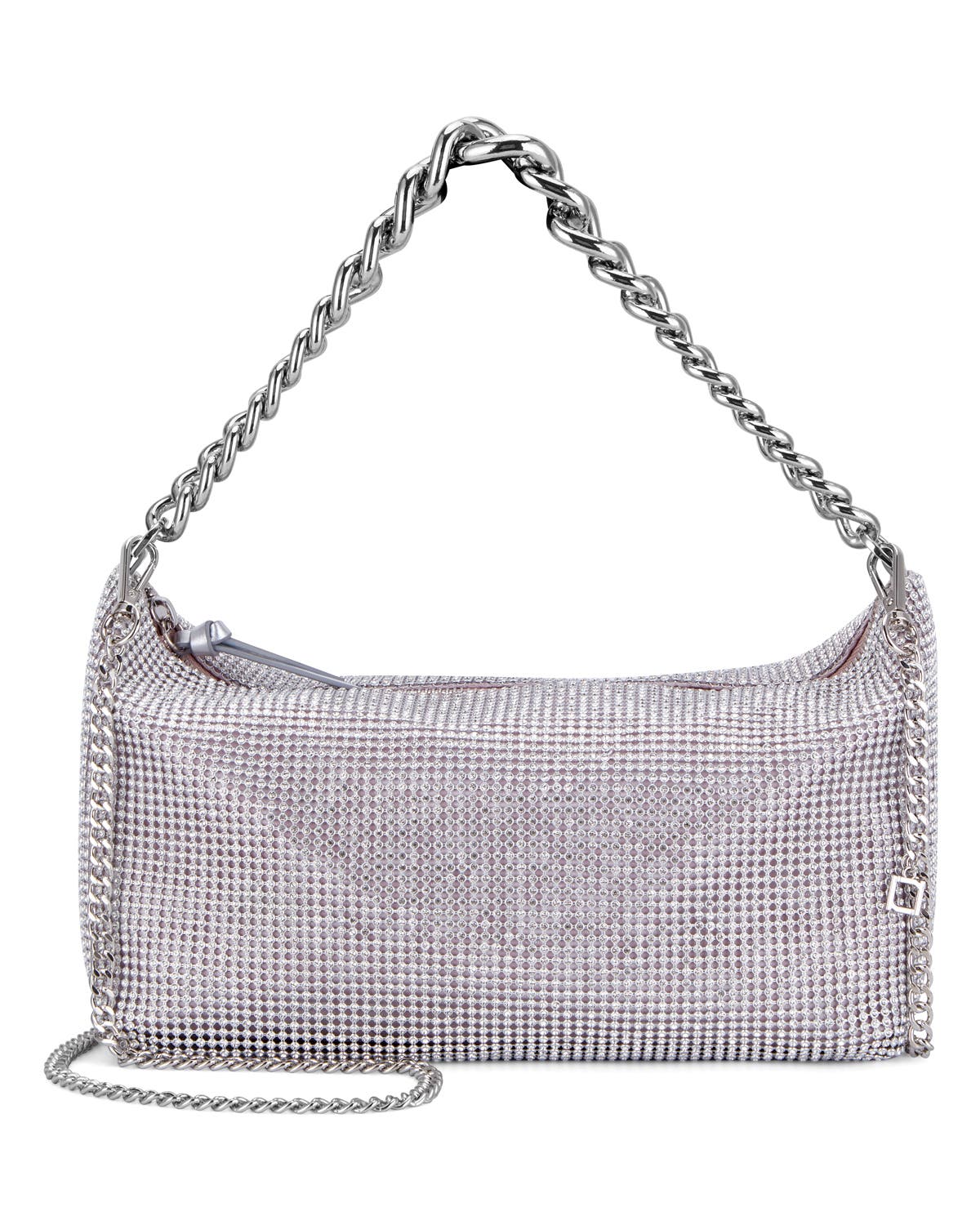 Rafe New York Eliza Diamante Shoulder Bag, Main, color, Silver