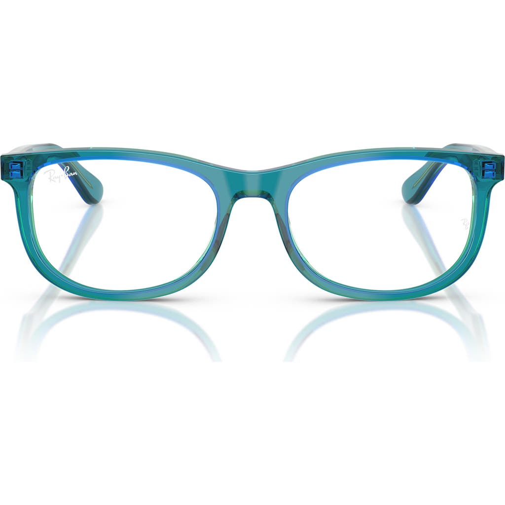 Ray Ban Ray-ban Kids' 48mm Pillow Optical Glasses In Blue Green
