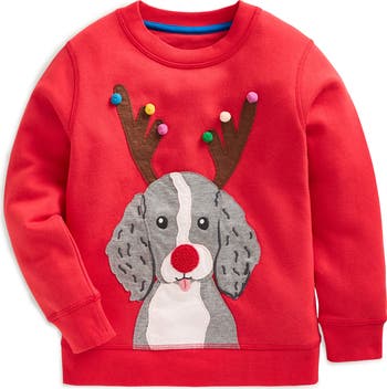 NWT❤️Mini Boden Kids' offers Santa Appliqué Sweatshirt