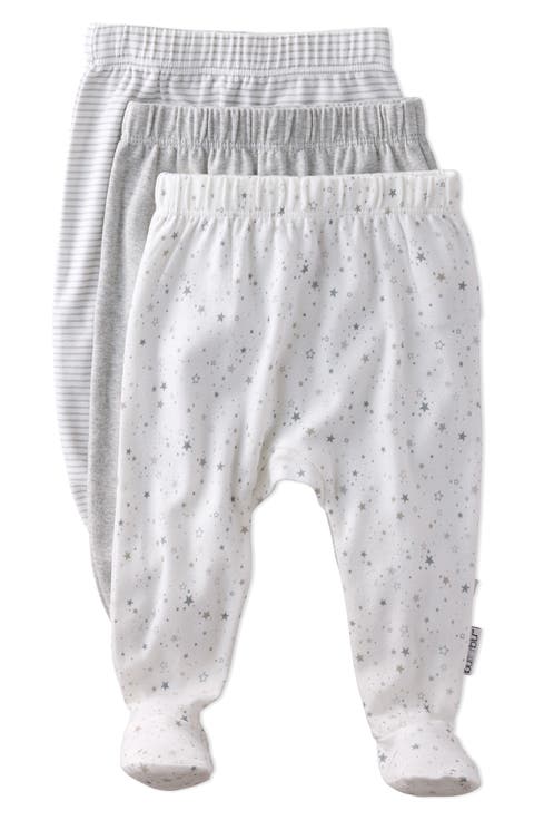Fallon Footed Organic Cotton Assorted 3-Pack Pants (Baby)