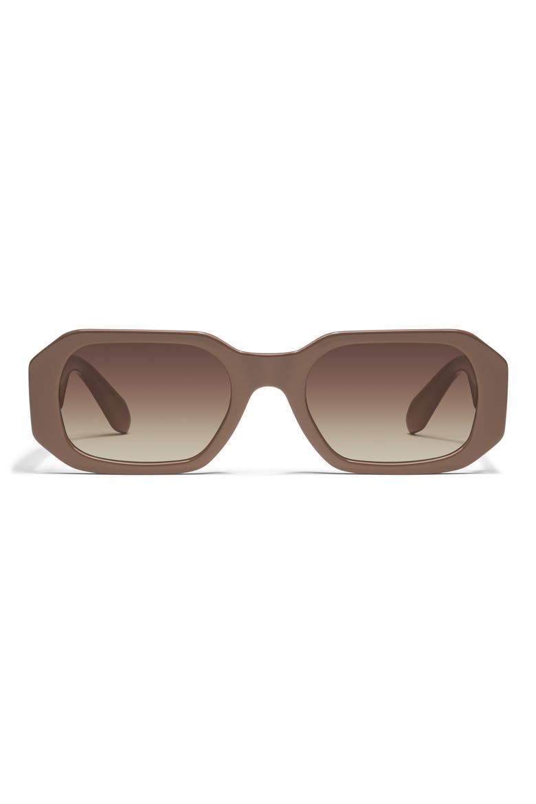 Hyped Up 53mm Gradient Square Sunglasses, Main, color, DOE/ BROWN