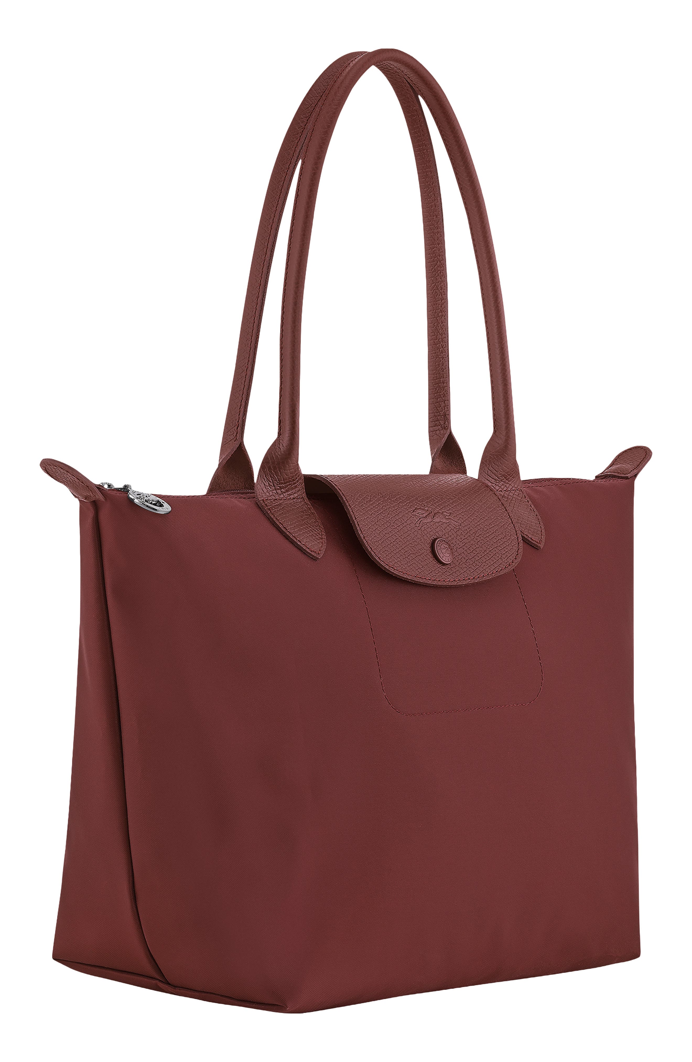 Longchamp Medium Le Pliage One Nylon Shoulder Tote, Alternate, color, Burgundy