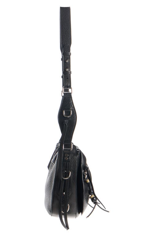 Isabel Marant Bolton Bubble Pebbled Leather Hobo Bag In Black