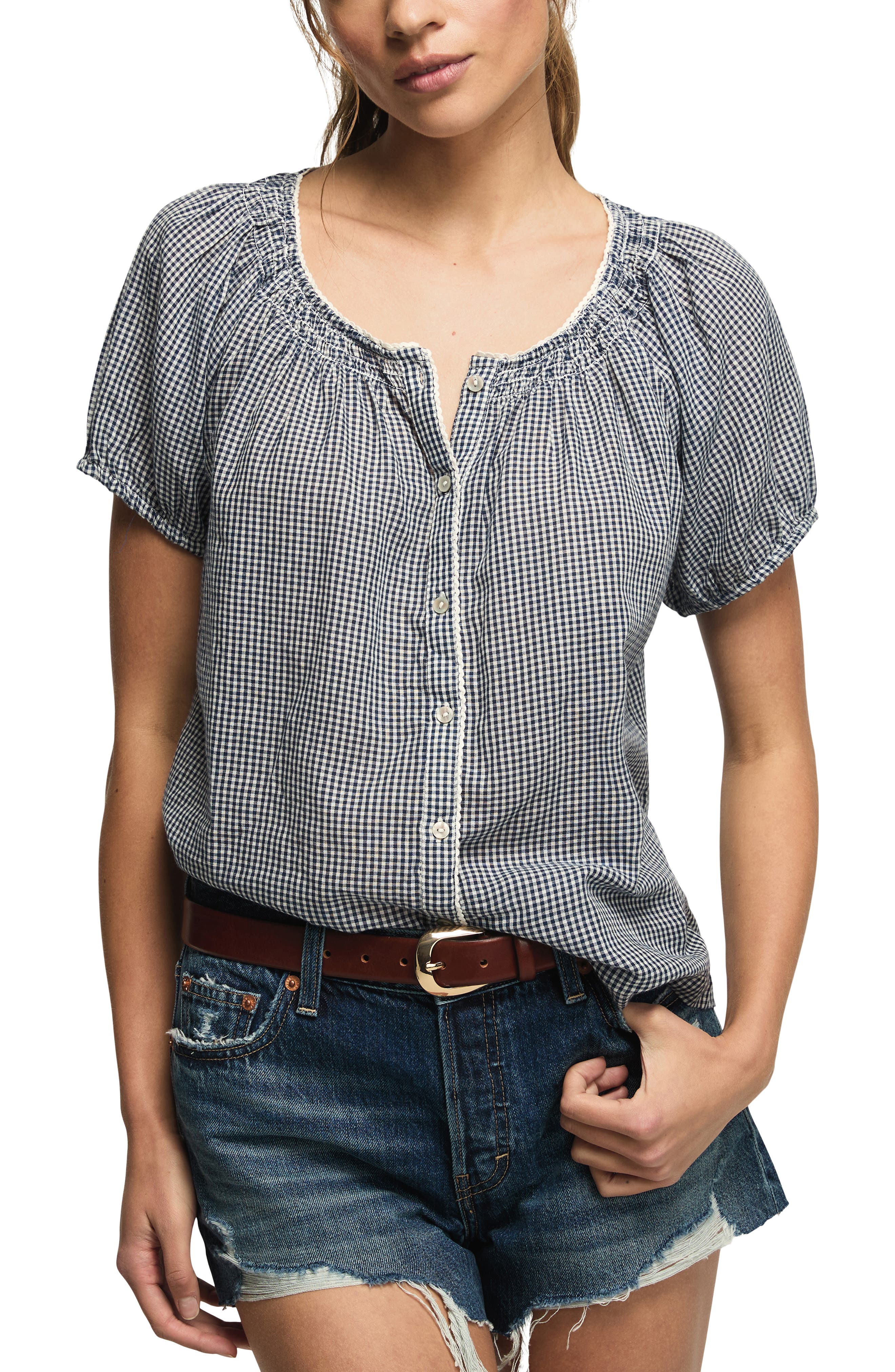 selected NAVY GINGHAM