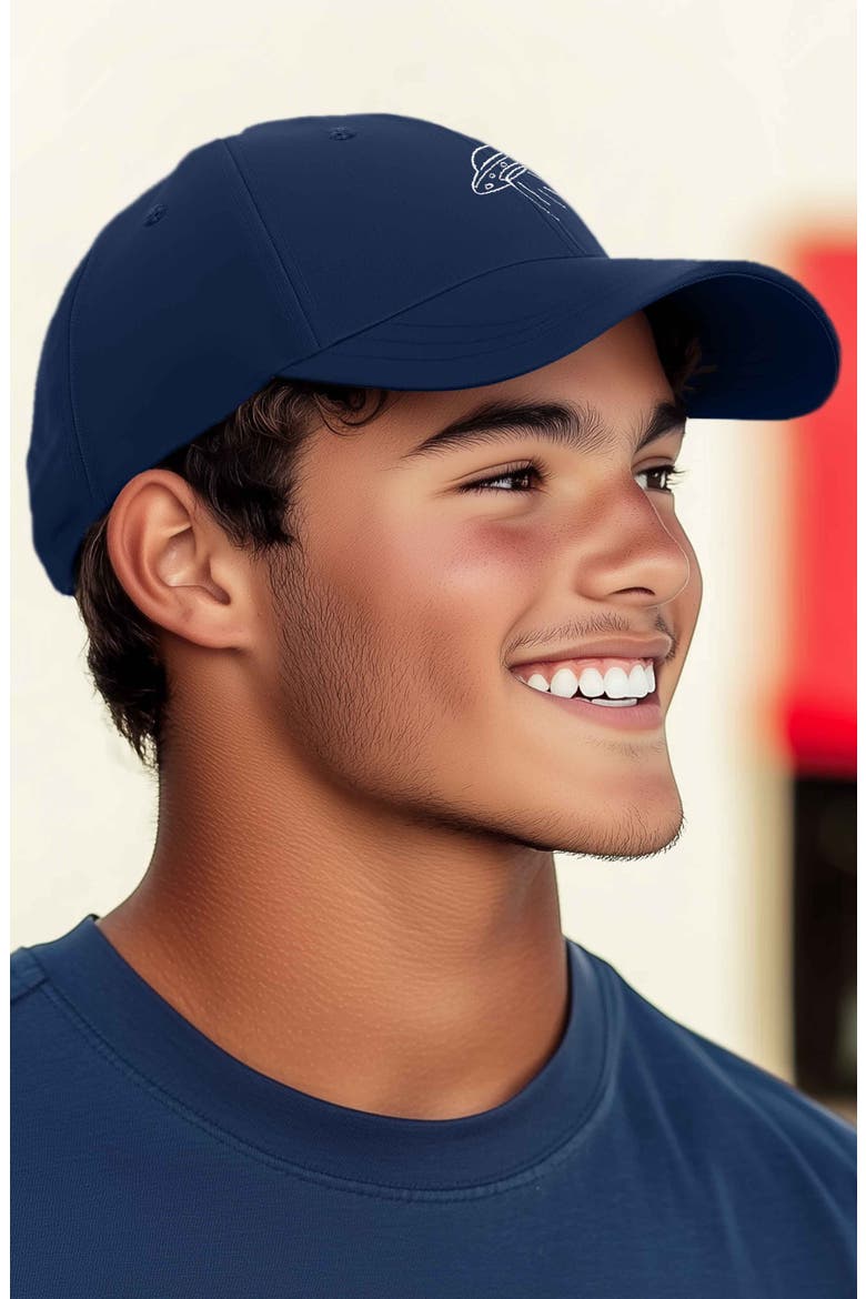 UFO Embroidered Adjustable Dad Cap, Alternate, color, Navy Blue
