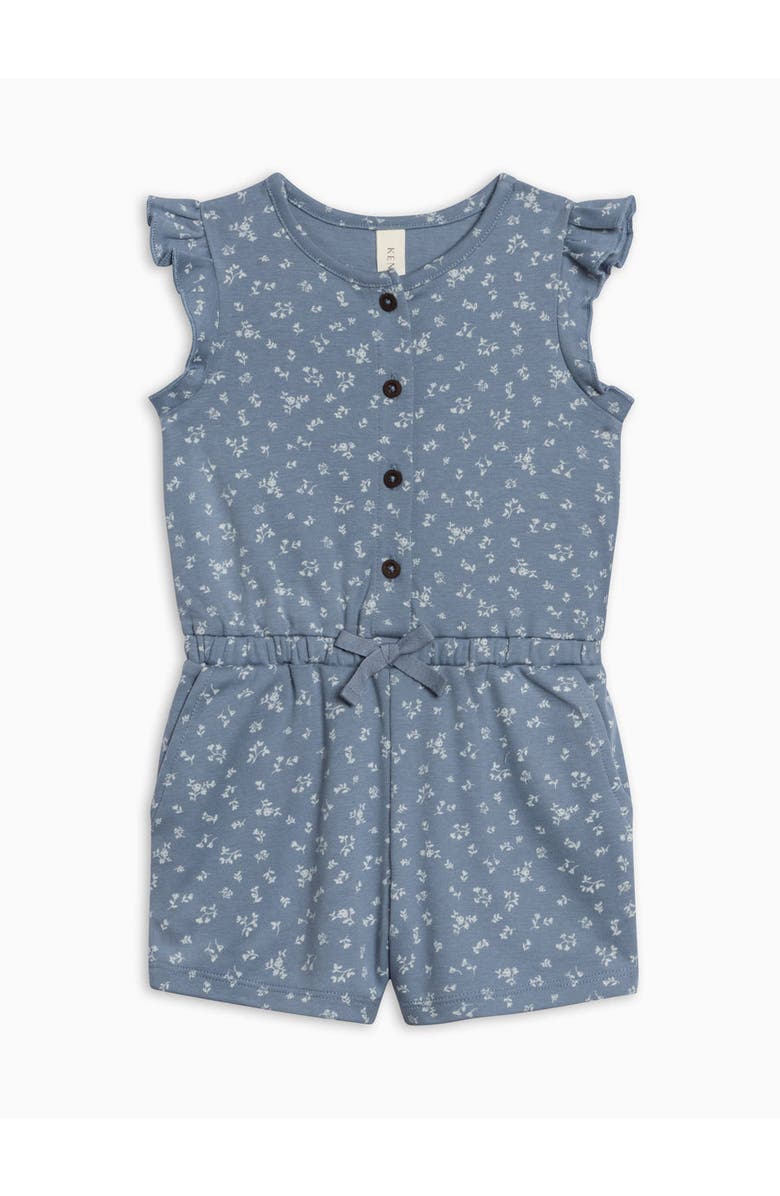 Colored Organics Organic Shaye Romper, Alternate, color, Isla Floral / Sea + Ivory