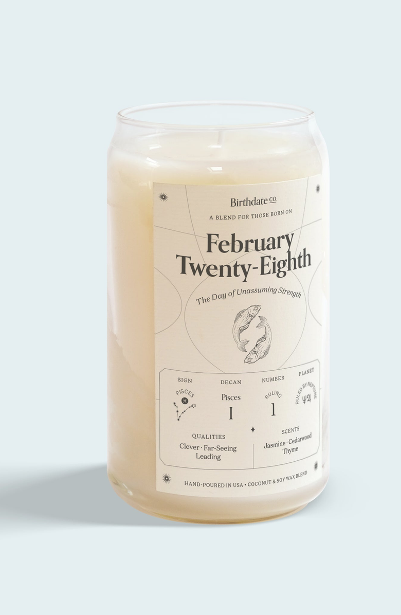 Birthdate Co. The February Birthday Candle, Main, color, 