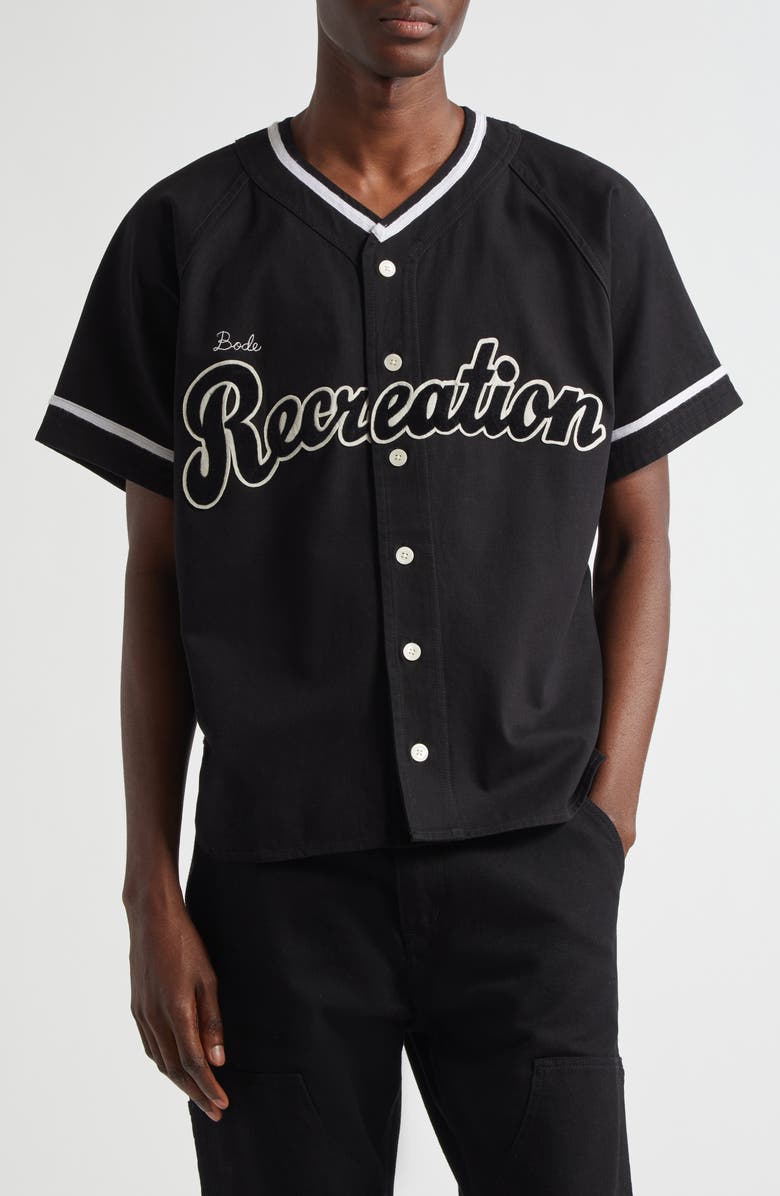 Bode Baseball Shirt, Main, color, Black