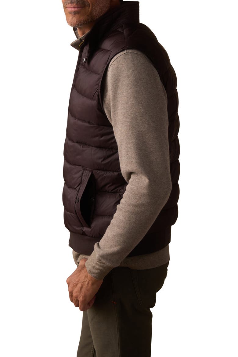 Sportivo Nylon Puffer Vest, Alternate, color, DARK BROWN