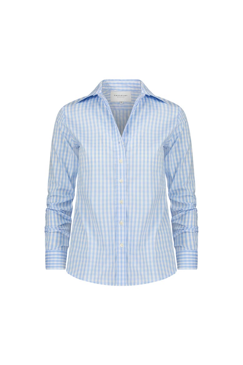 The Icon Shirt in Large Check, Alternate, color, Sky Blue