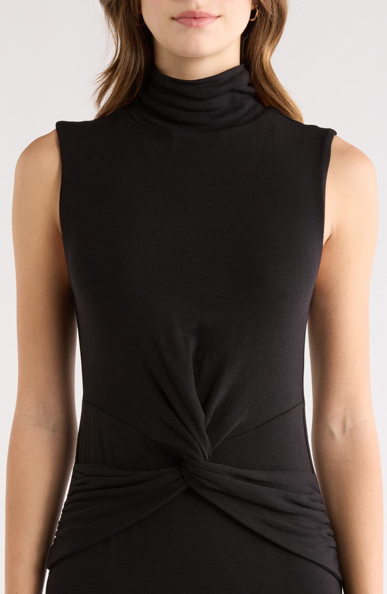 ASTR the Label Riana Sleeveless Turtleneck Dress, Alternate, color, Black
