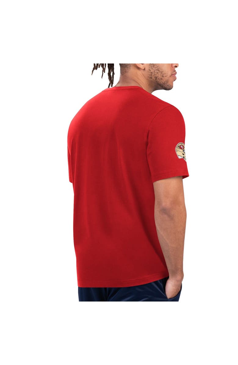 STARTER Men's Starter Scarlet/Gold San Francisco 49ers Finish Line Extreme Graphic T-Shirt, Alternate, color, 