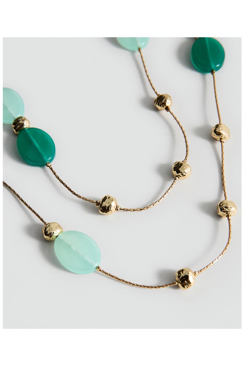 Mixed Beaded Necklace, Alternate, color, GOLD