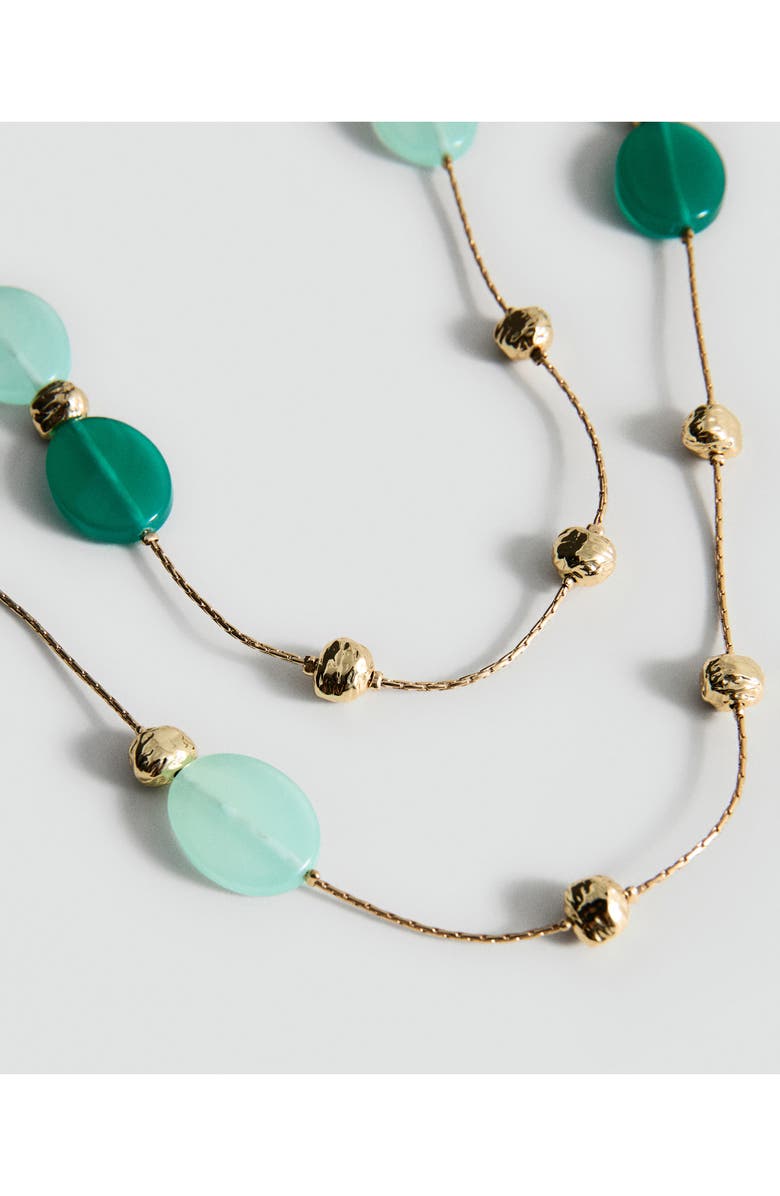 MANGO Mixed Beaded Necklace, Alternate, color, Gold