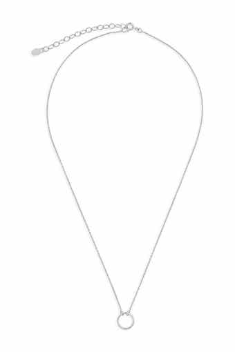 Sterling Forever Sterling Silver Open Circle Pendant Necklace