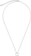 Sterling Forever Sterling Silver Open Circle Pendant Necklace