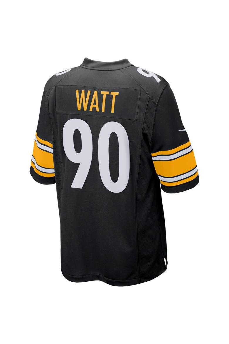 Men's Nike T.J. Watt Black Pittsburgh Steelers Game Player Jersey, Alternate, color, BLACK