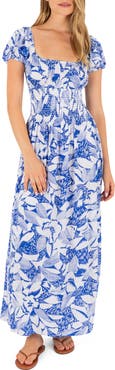 Hurley Paloma Floral Print Maxi Dress
