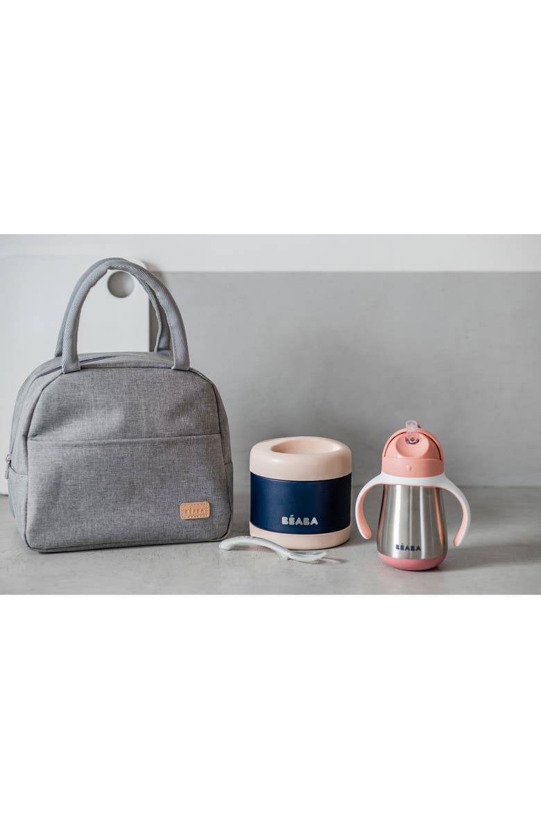 BEABA Kids' On-the-Go Insulated Lunch Bag & Meal Set, Alternate, color, Rose