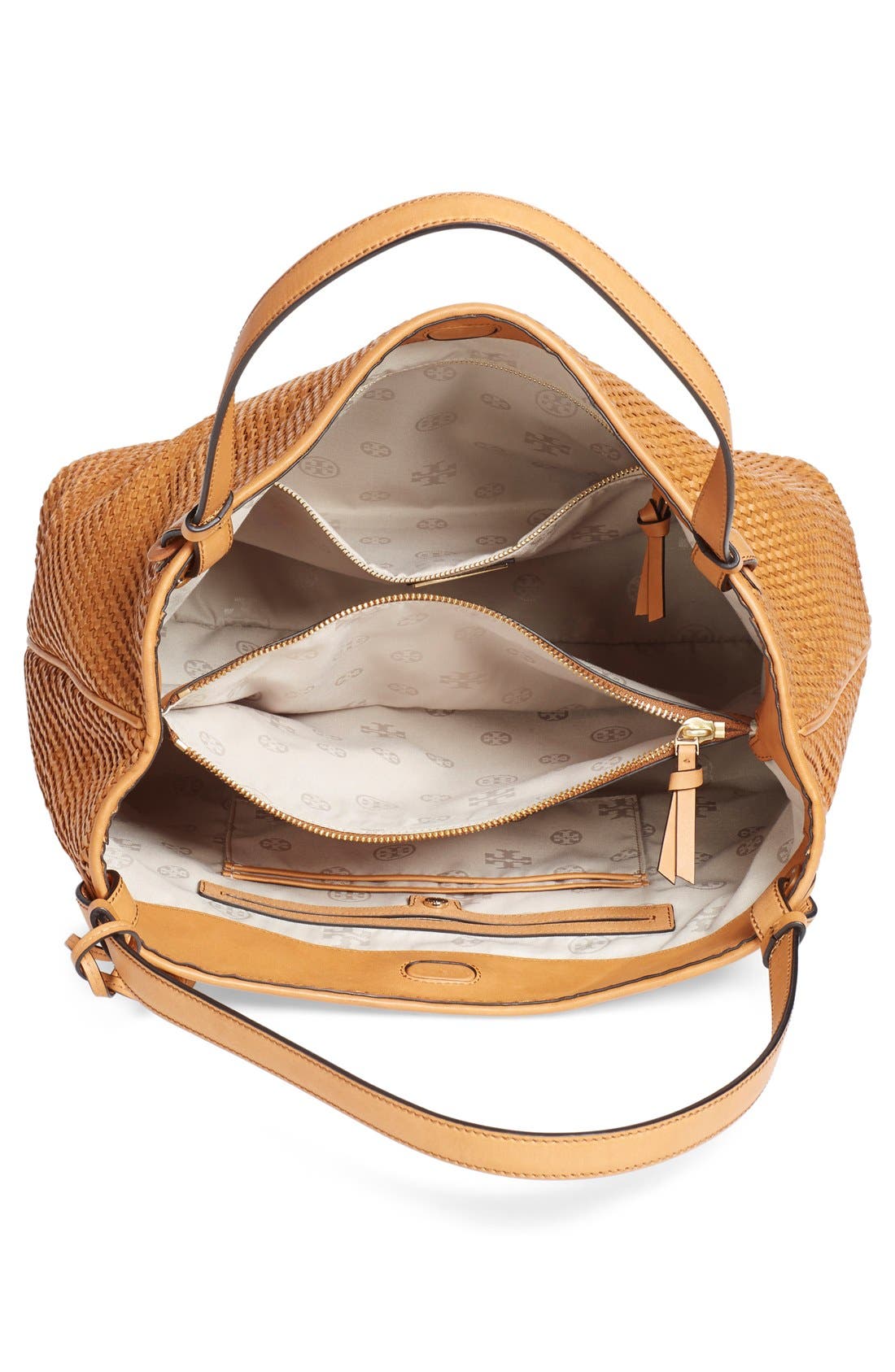 Tory Burch 'Thea' Woven Leather Tote, Alternate, color, 