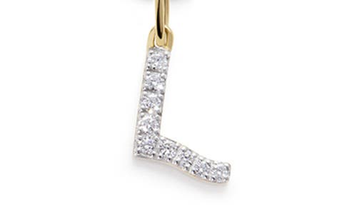 Monica Vinader Lab Created Diamond Initial Pendant Necklace In 14kt Solid Gold - L
