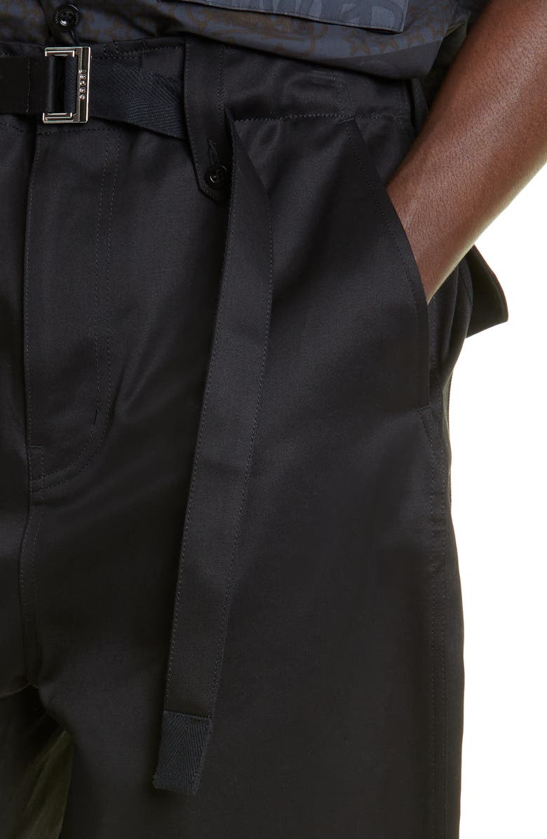 Sacai Belted Cotton Chino Pants | Nordstrom